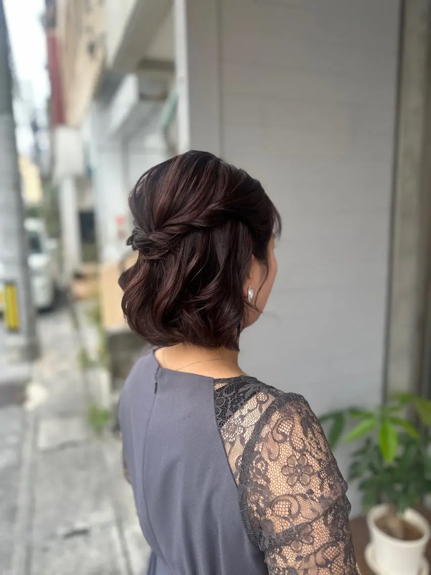 ミディアム ボブ ヘアセット miloc MOMOKAのヘアスタイル