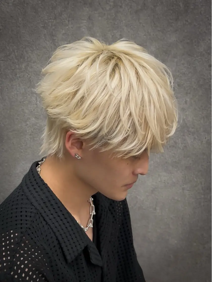 カラー パーマ メンズ ブロンド ヘアカラー STANCE MEN'S公式のヘアスタイル