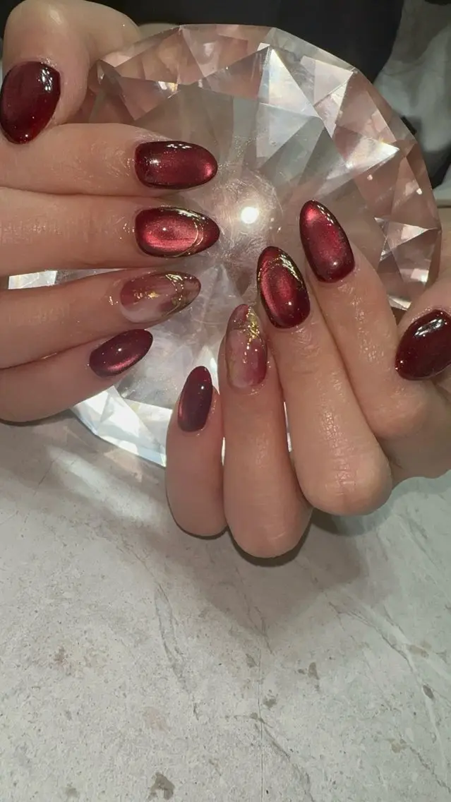 ネイル ボルドー ハンドネイル with nail.のネイルデザイン