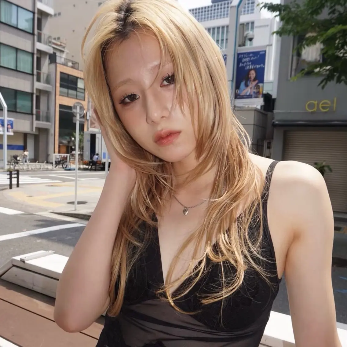ロング カラー カット ヘアカラー トリートメント DEAN JECYのヘアスタイル