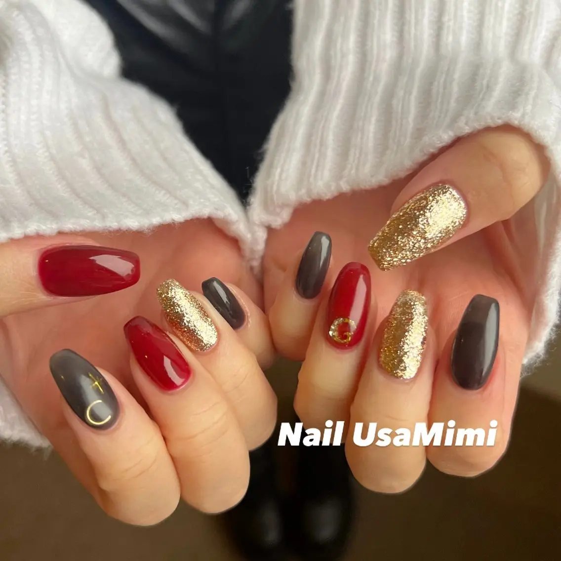 ネイル ジェルネイル マグネットネイル 持ち込み ワンカラーネイル パラジェル 本町ネイルNail UsaMimiのネイルデザイン