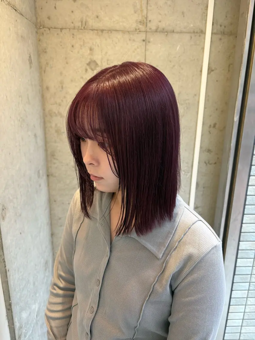 ミディアム カラー カット ヘアカラー トリートメント 🌝ぷる艶ハイトーン 柔らかヘア🍅まあやのヘアスタイル