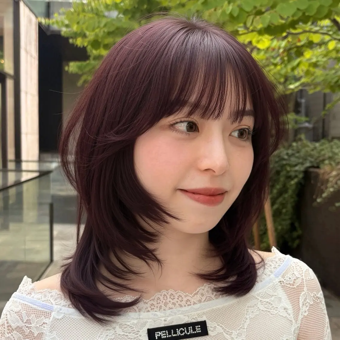 ミディアム ミディアムレイヤー ピンクブラウン ハッシュカット レイヤーカット ヘアカラー トリートメント Ami/くびれヘア /ピンクカラー🌷のヘアスタイル
