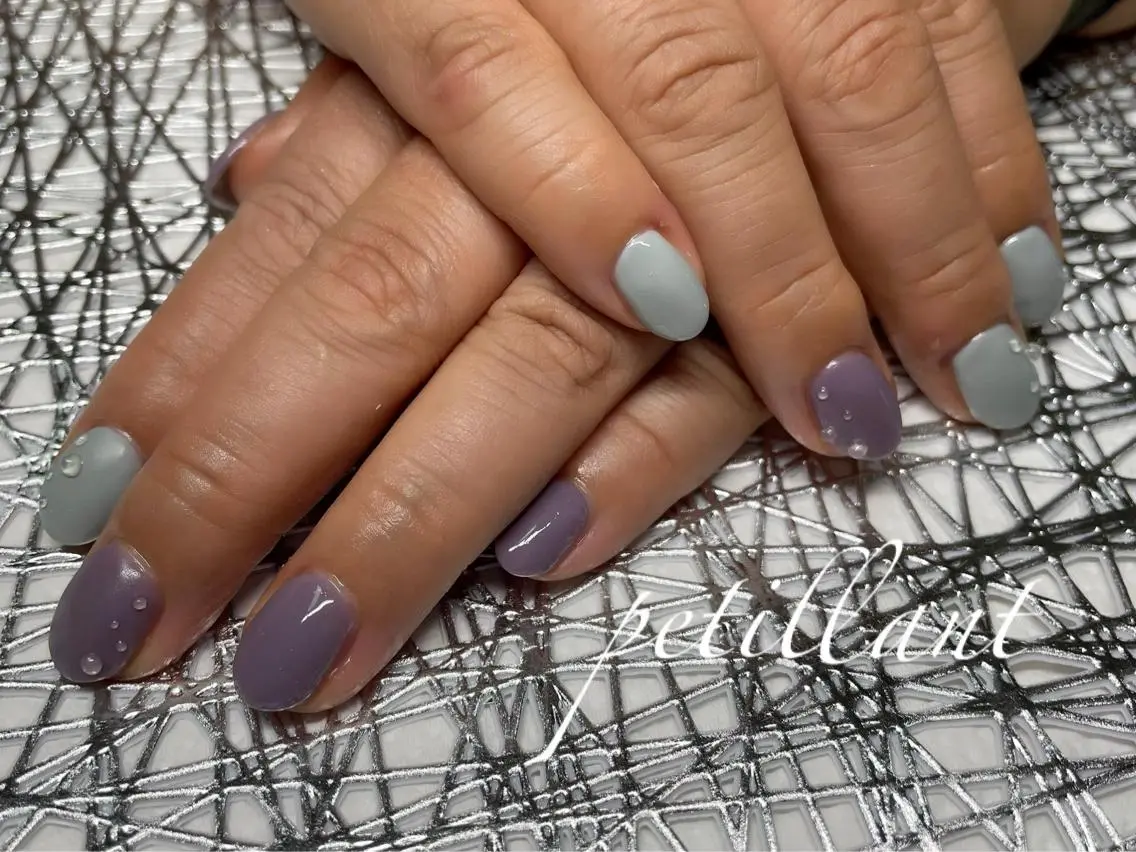 ネイル ロングネイル マットネイル シンプルネイル nail salon petillantのネイルデザイン