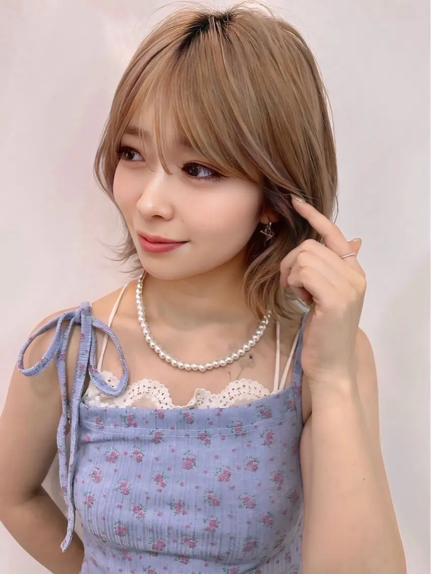 ショート ボブ くびれヘア カット ヘアカラー Louvre Sty list/ERIKAのヘアスタイル