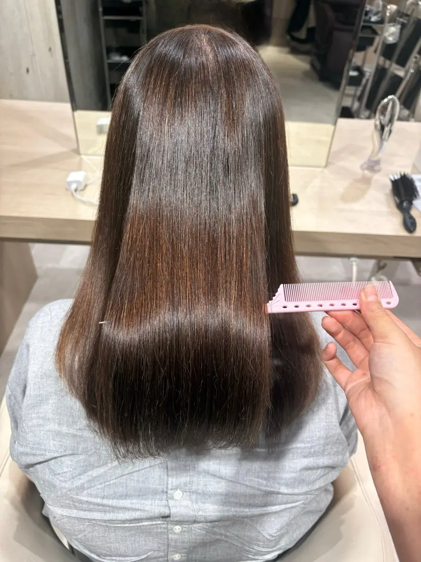 セミロング 縮毛矯正 🍀モデル募集中🍀 山田さくらのヘアスタイル