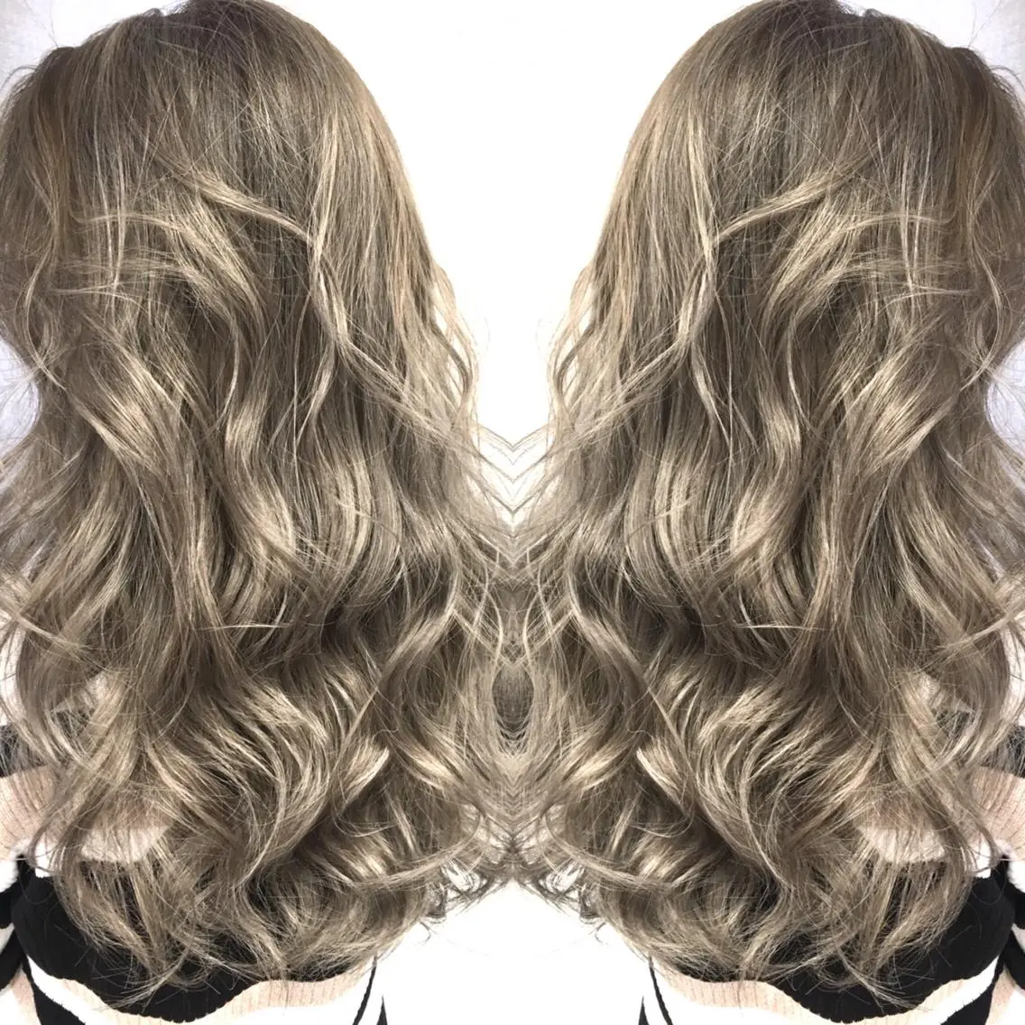 ロング カラー ベージュカラー ハイライトカラー 3Dハイライト ハイライト ヘアカラー トリートメント 井上 一平のヘアスタイル