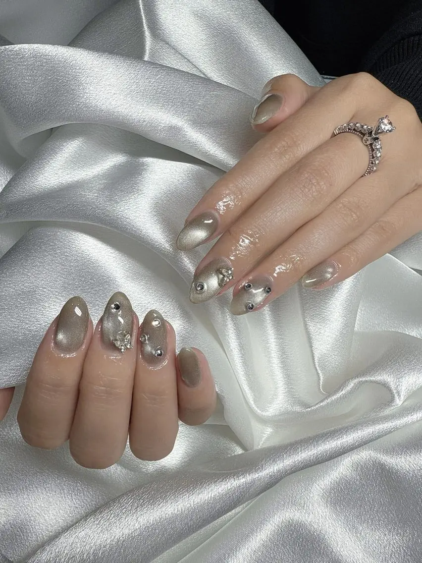 ネイル チークネイル 桜ネイル 長さ出し フットネイル ジェルネイル ハンドネイル YURI NAILのネイルデザイン