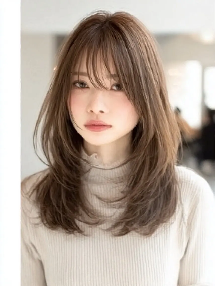 ロング カラー ヘアカラー 🍒モテ暖色カラー × うる艶✧ ゆなのヘアスタイル