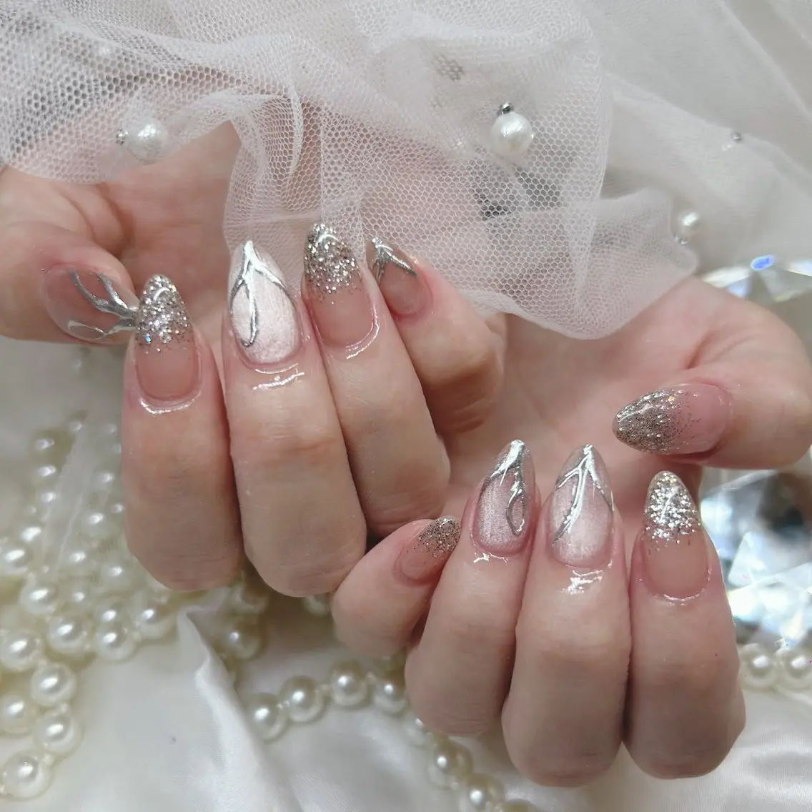 セミロング ハンドネイル Nailsalon Angeのネイルデザイン