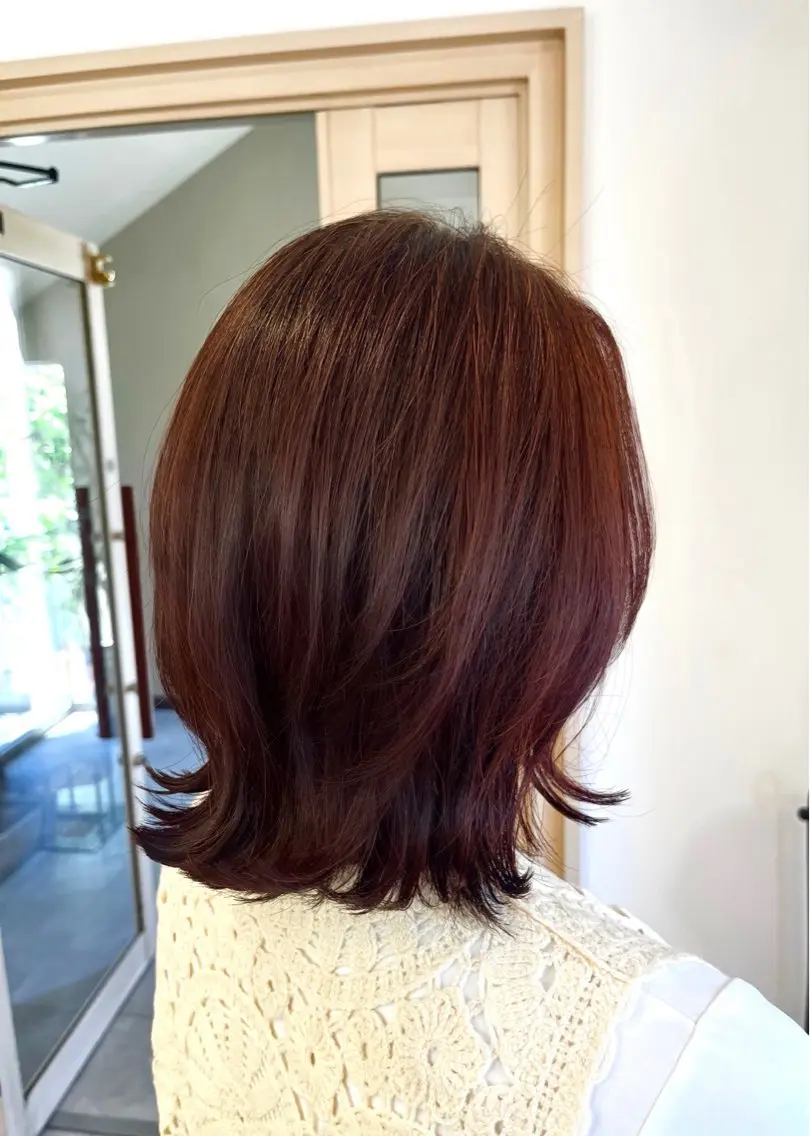 ミディアム くびれヘア カット トリートメント 金山/透明感カラー ヘッドスパ/hinaのヘアスタイル