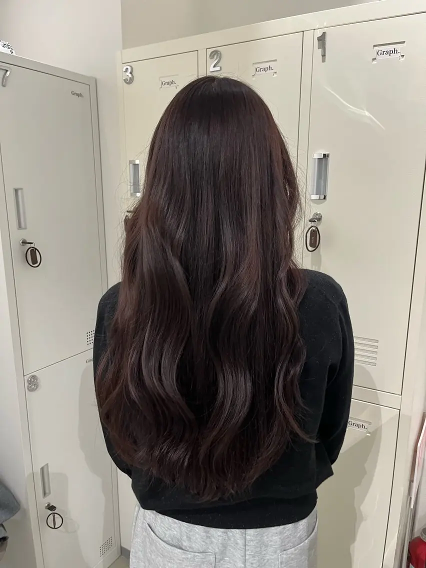 ロング カラー ヘアカラー 原口 桃歌のヘアスタイル