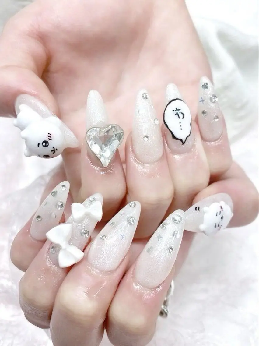 ネイル マグネットネイル ミラーネイル ニュアンスネイル ネイルチップ 冬ネイル Lee Nailsのネイルデザイン