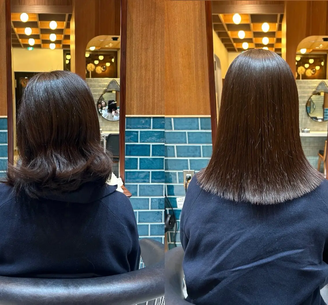 ミディアム 盛れる顔まわりカット 髪質改善/渋谷/れんのヘアスタイル