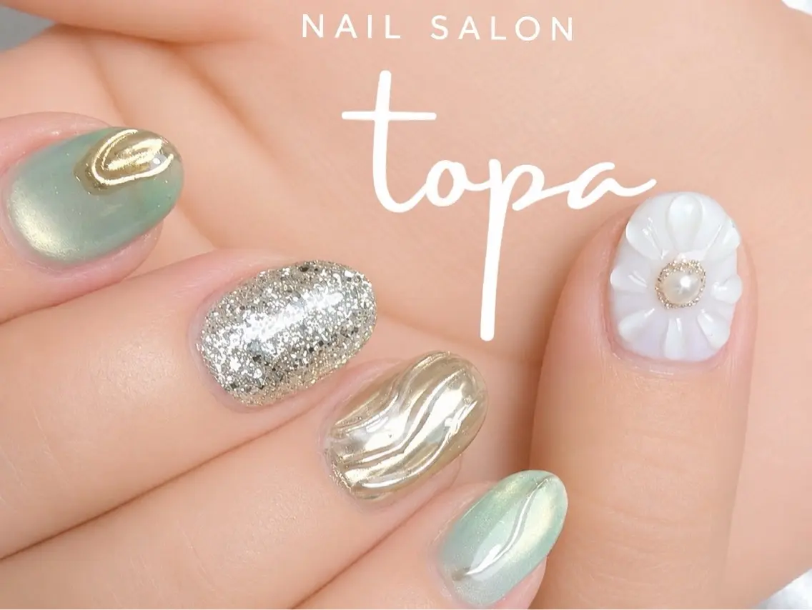 ネイル アートネイル 夏ネイル nail salon topaのネイルデザイン