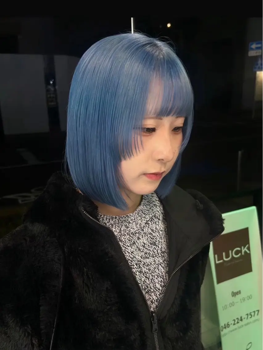 ショート カラー ブリーチ ダブルカラー イルミナカラー ブリーチなしカラー ボブ カット ヘアカラー トリートメント LUCK 本厚木店のヘアスタイル