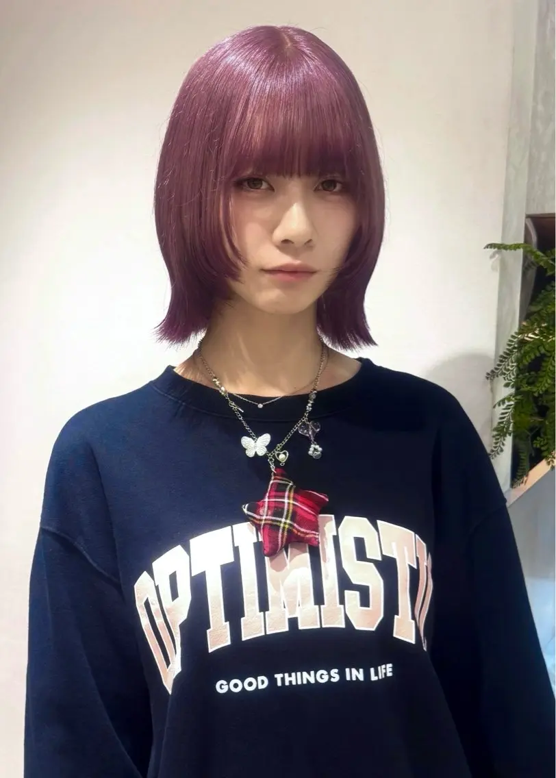 ショート カラー ピンクカラー ヘアカラー トリートメント MIMI🌻໋᳝݊ 個性派カラー⑅ ⸝꙳のヘアスタイル