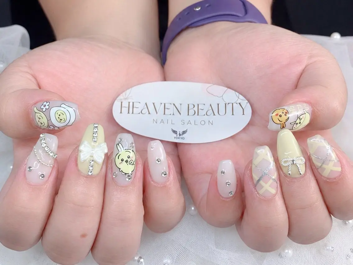 ロング 韓国風ヘア ハンドネイル ハンドケア Mika Nail 池袋のネイルデザイン