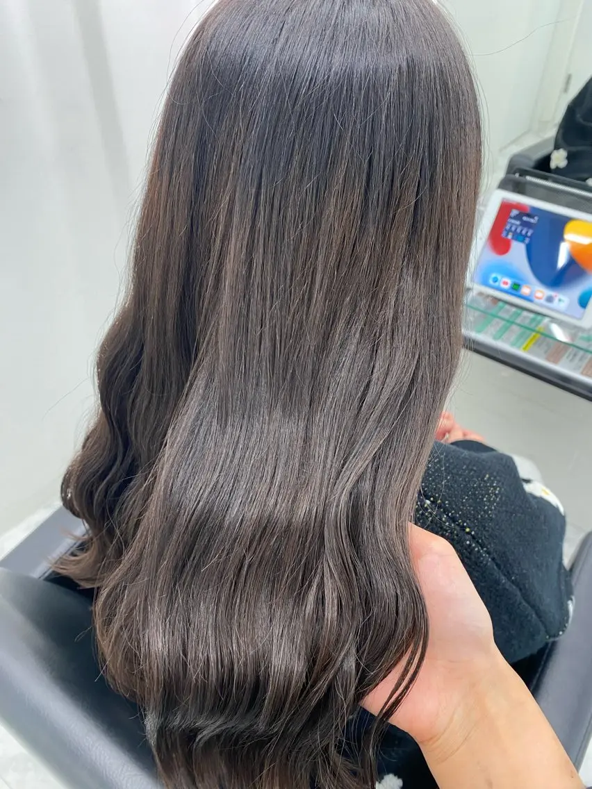 セミロング カット ヘアカラー トリートメント 髪質改善サロン🫧 セキチサトのヘアスタイル