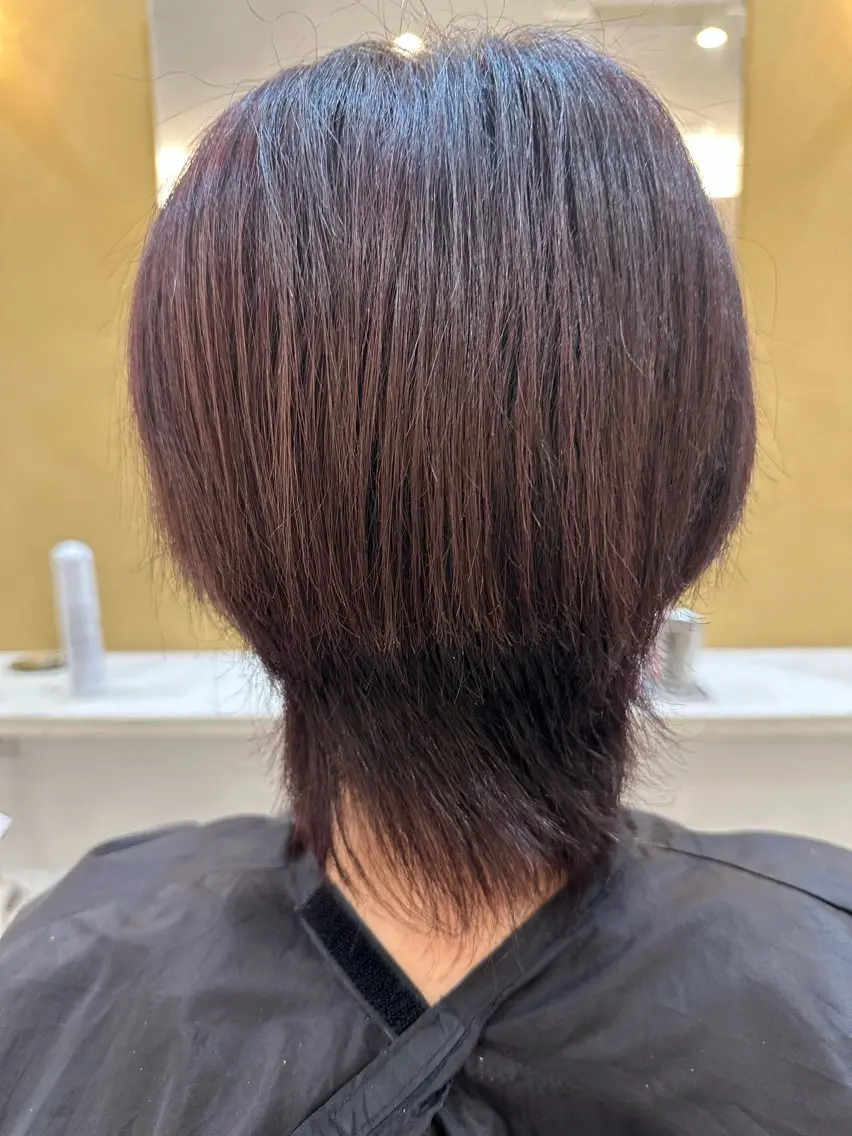 ショート カラー ブラウンカラー ピンクカラー ピンクブラウン 明 宏記のヘアスタイル