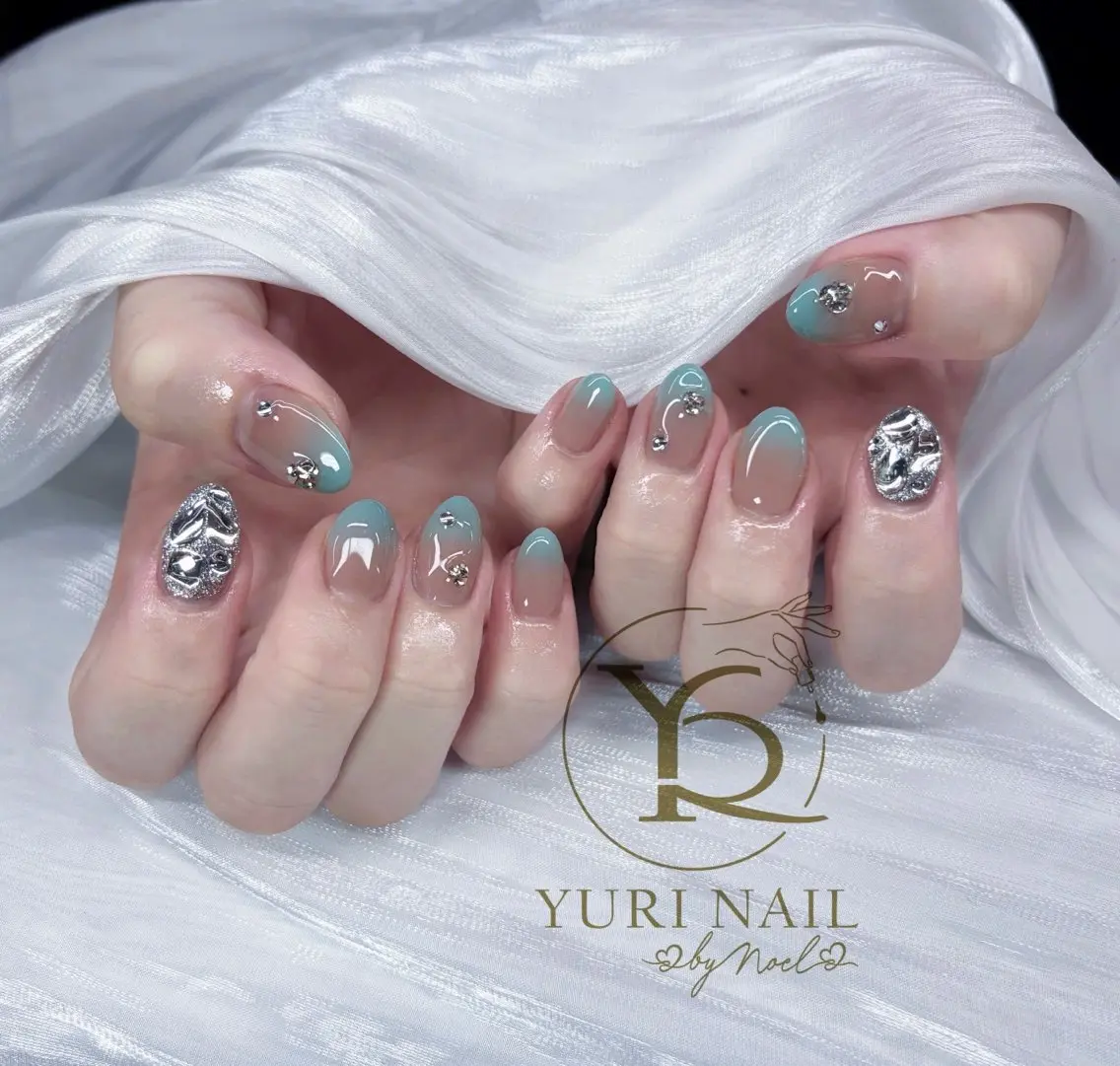 ネイル チークネイル フットネイル フレンチネイル グラデーション キラキラネイル ハンドネイル フットネイル ハンドケア YURI Nail Funabashiのネイルデザイン