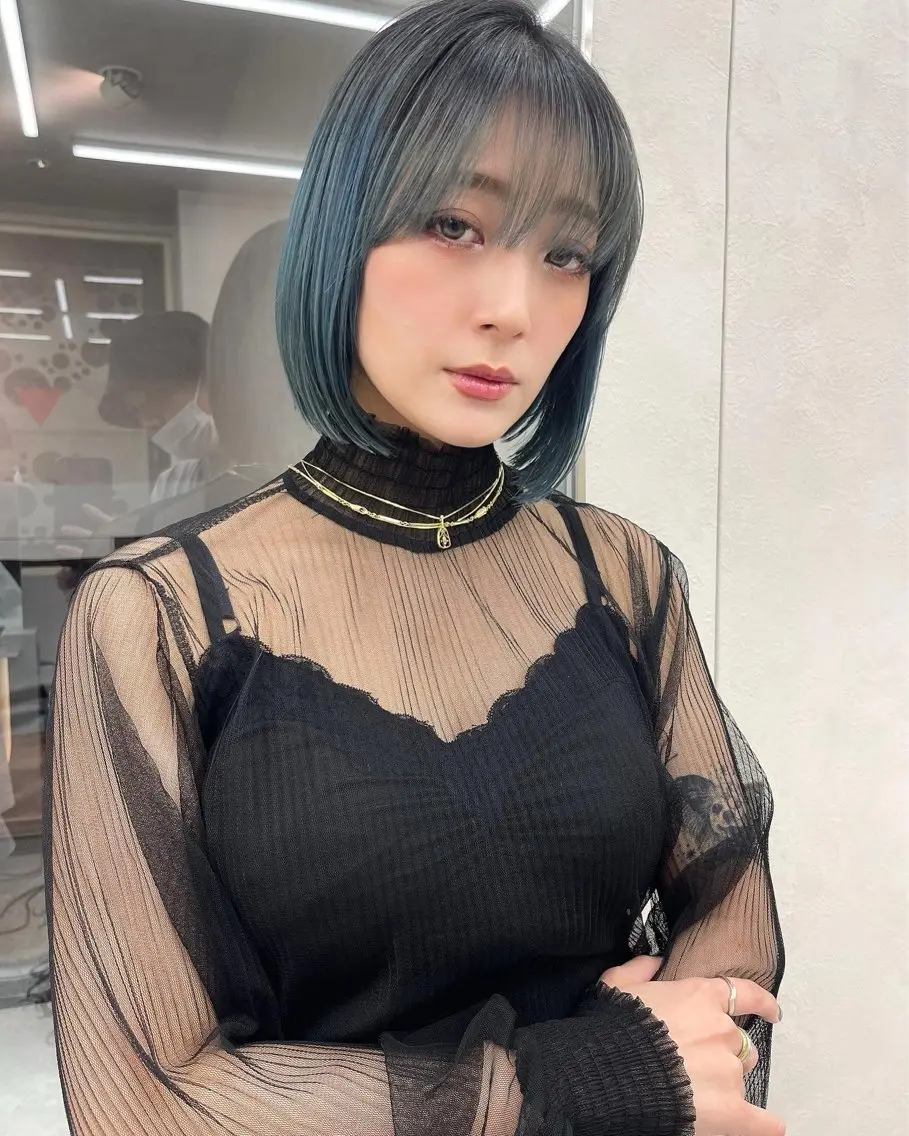 ショート ボブ カット ヘアカラー トリートメント 顔周り🇰🇷ロンド レイヤー✨カジワラのヘアスタイル