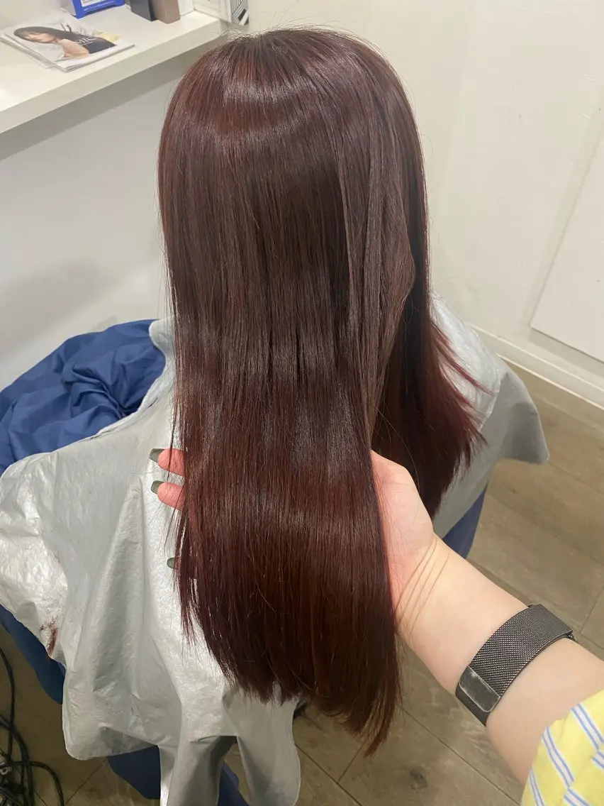 ロング カット ヘアカラー 縮毛矯正 髪質改善サロン 梅田/ヨナミネのヘアスタイル