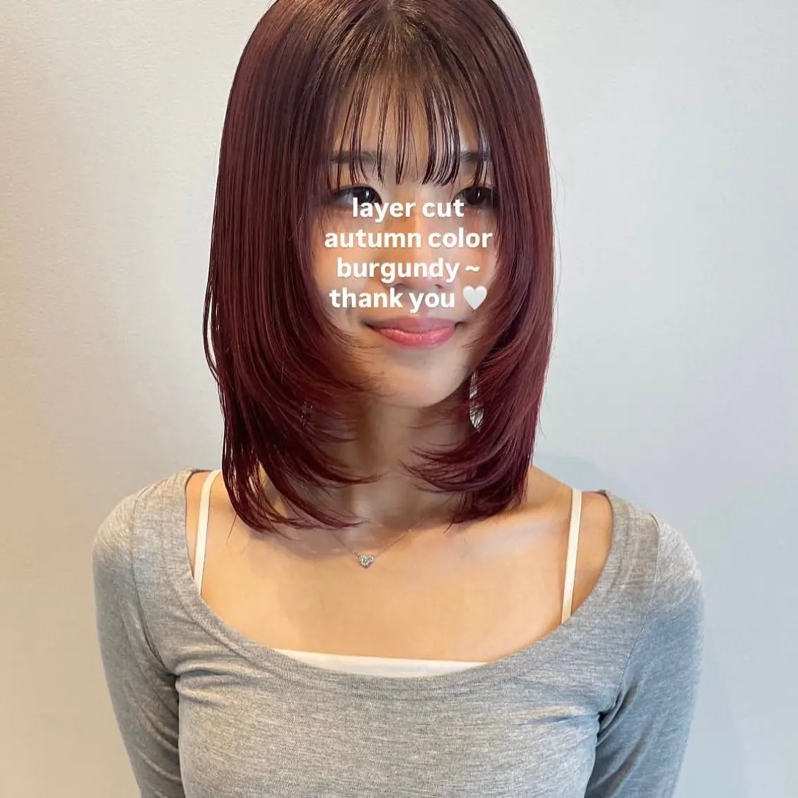 ミディアム カラー 顔周りカット レイヤーカット カット ヘアカラー トリートメント haruna / Toruveのヘアスタイル