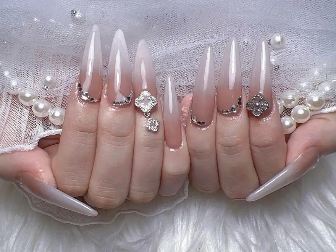 ネイル アニマル柄 ボルドー ブラウン チークネイル フレンチネイル ハンドネイル Rin Nail 新大久保店のネイルデザイン