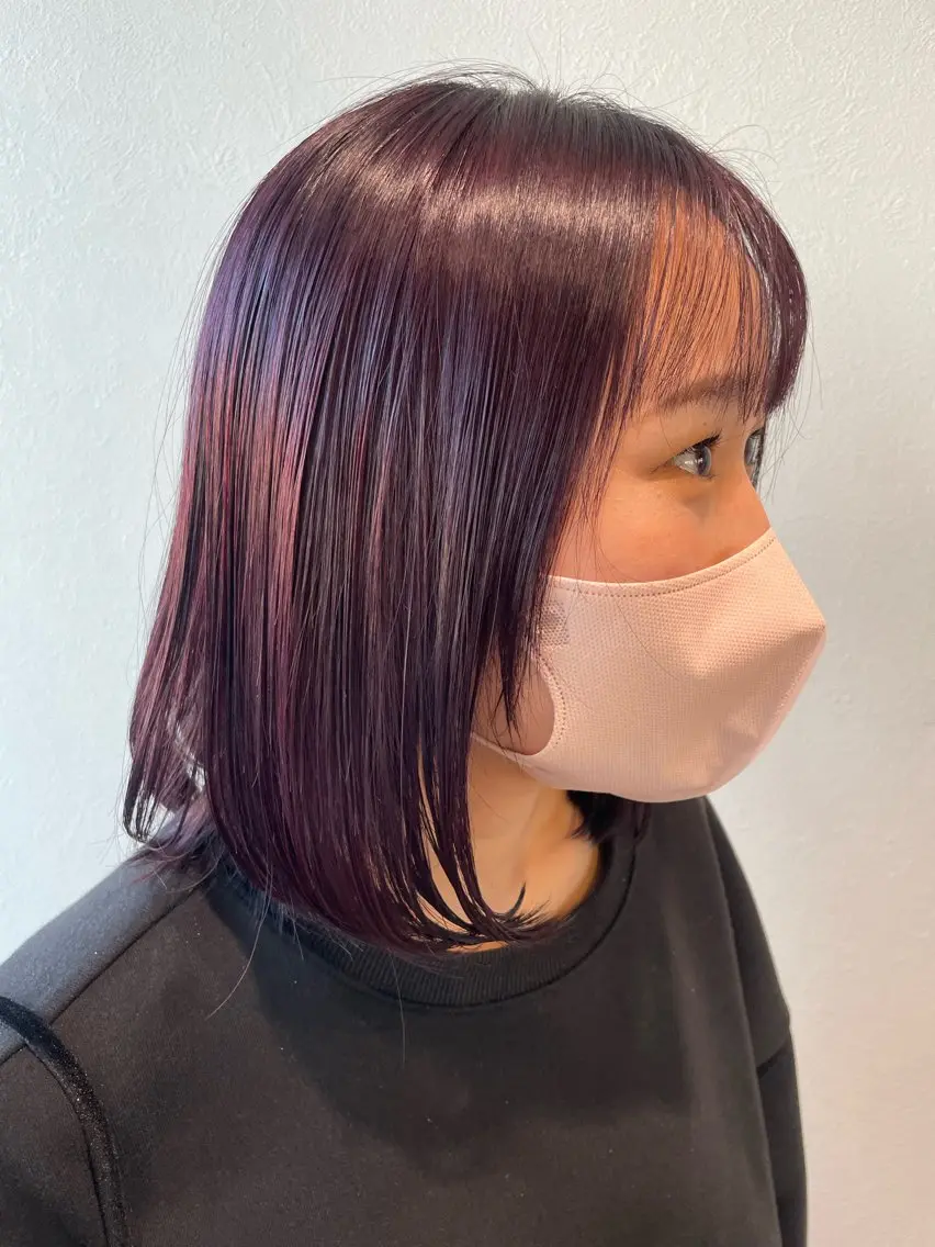 ミディアム ヘアカラー SARA古賀店 かすみ🐬🩵のヘアスタイル