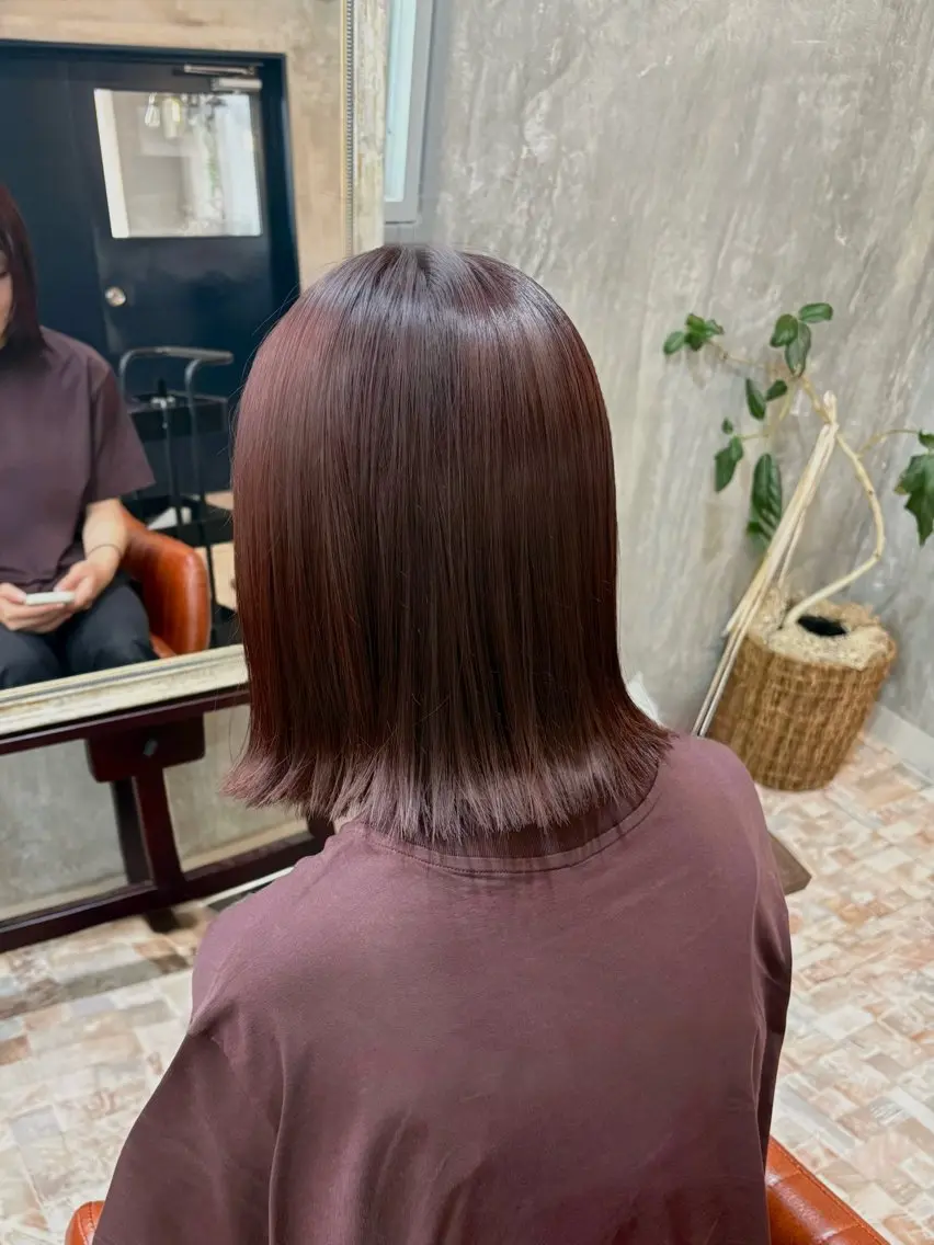 カラー ブラウンカラー オレンジ オレンジブラウン botan🎀 harunaのヘアスタイル