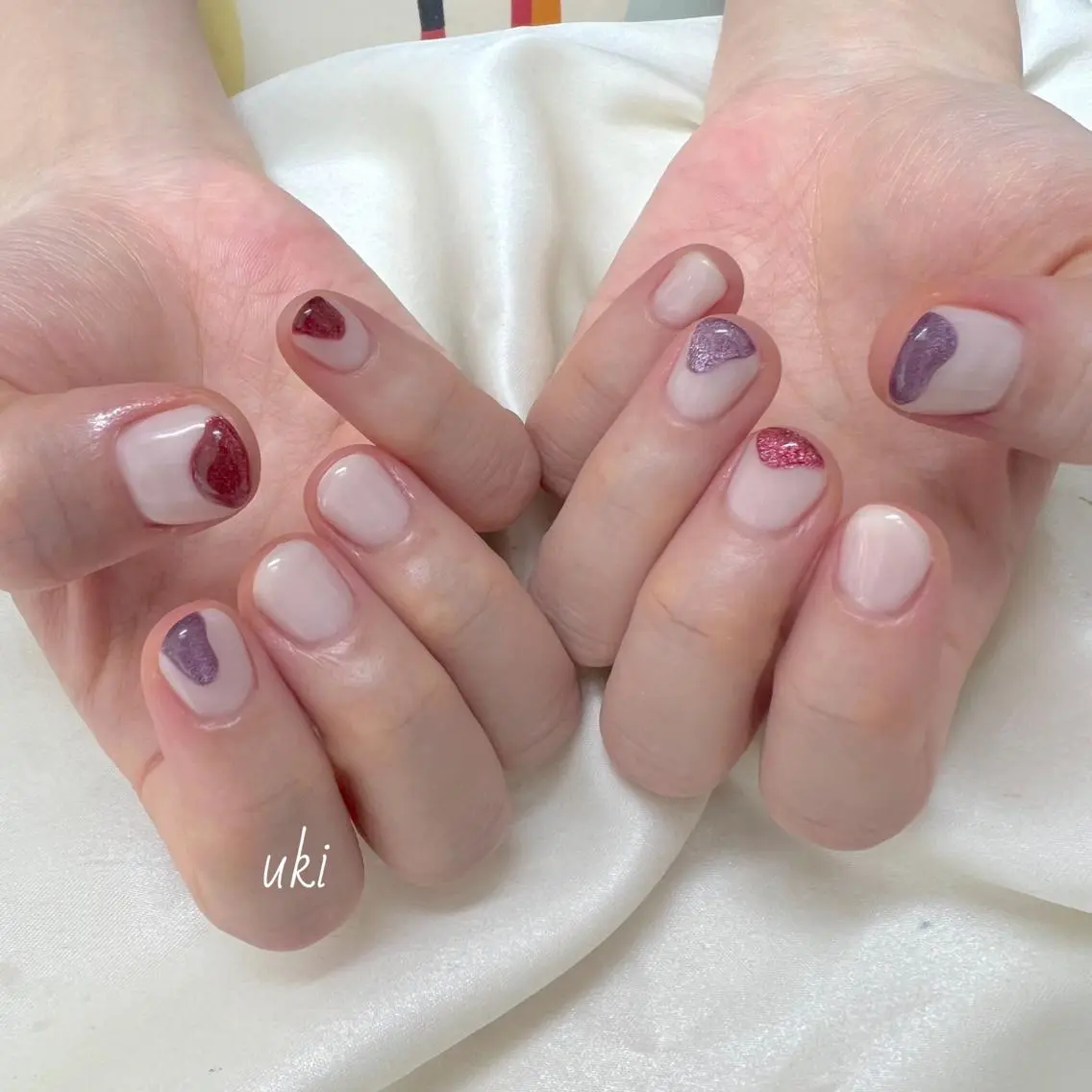 ネイル マグネットネイル ぷっくりネイル ハンドネイル Ameri nail /UKIのネイルデザイン