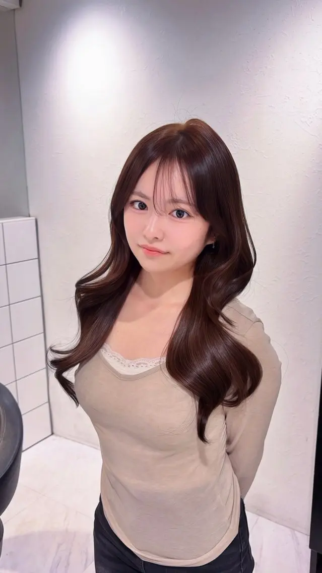 ロング カラー ヘアカラー トリートメント 表参道指名1位💖 艶カラーの達人💗のヘアスタイル