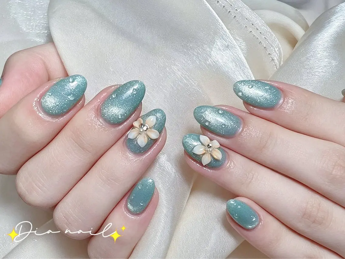 ネイル フットネイル 韓国ネイル レース マグネットネイル ニュアンスネイル ハンドネイル Dia nail サロンのネイルデザイン
