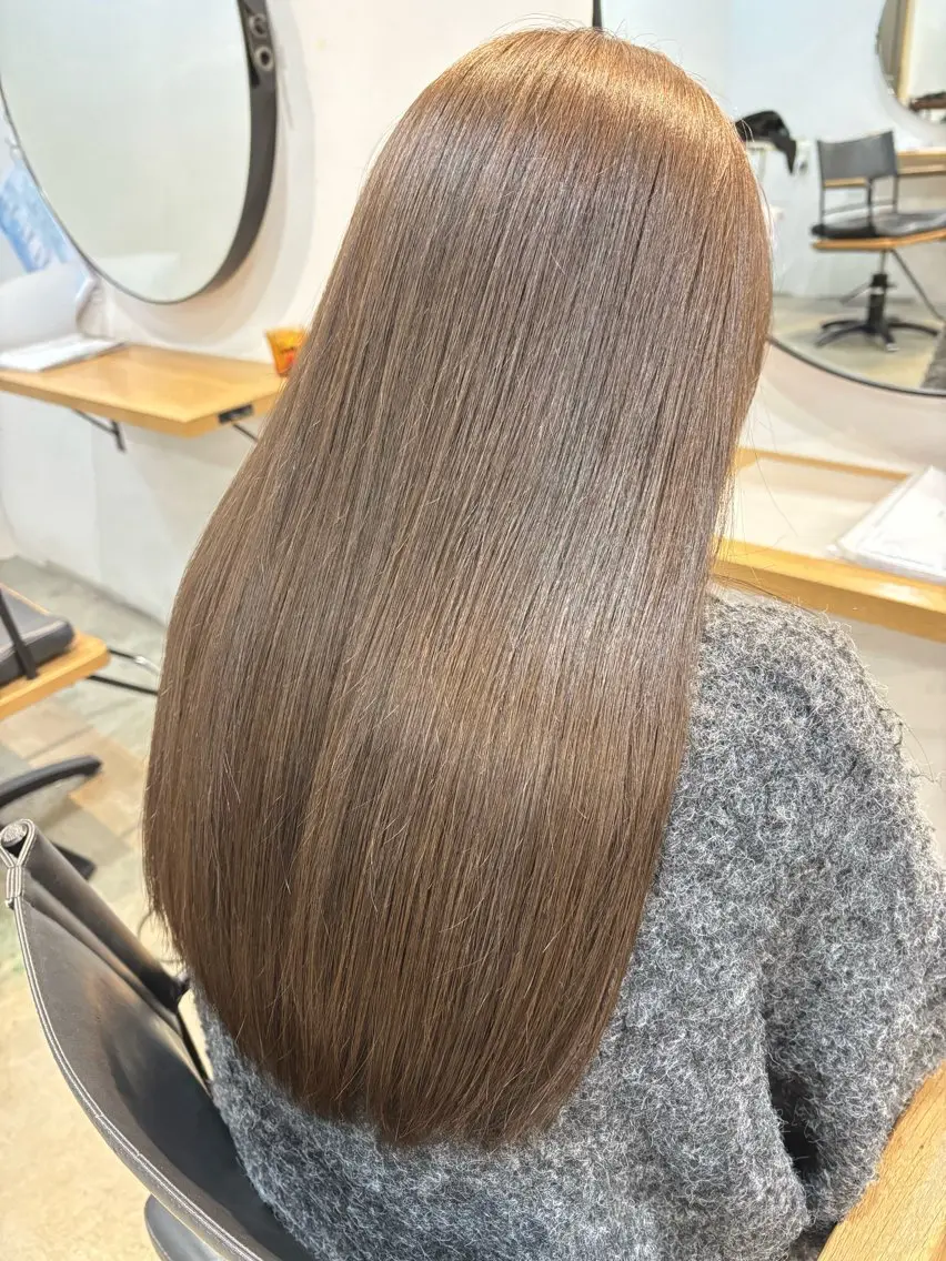 ロング カラー ヘアカラー 縮毛矯正 トリートメント 🫧艶髪/透明感🫧 EIGHT/丸山のヘアスタイル