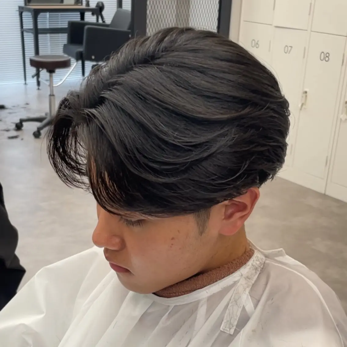 メンズ シャドウパーマ／骨格 矯正カット　トモキのヘアスタイル