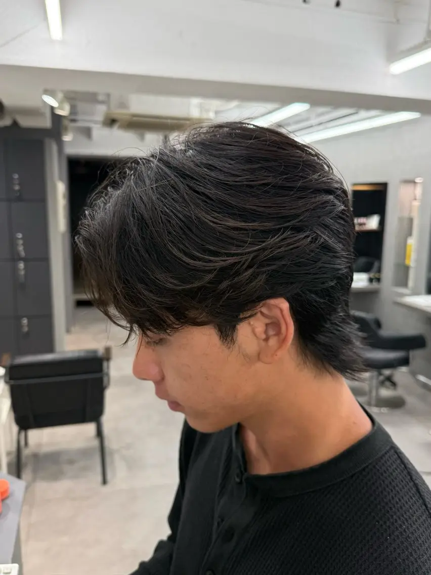 ショート パーマ メンズ 原宿🐊メンズパーマ カラーはるまのヘアスタイル