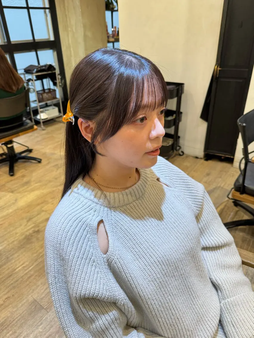 セミロング カット ヘアカラー トリートメント 新宿/顔周りカット +レイヤー=しずく♩のヘアスタイル