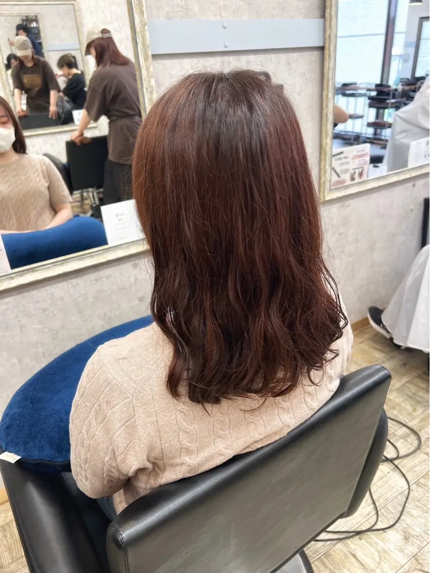 セミロング パーマ カット パーマ 🌻柳谷 心渚🌻のヘアスタイル