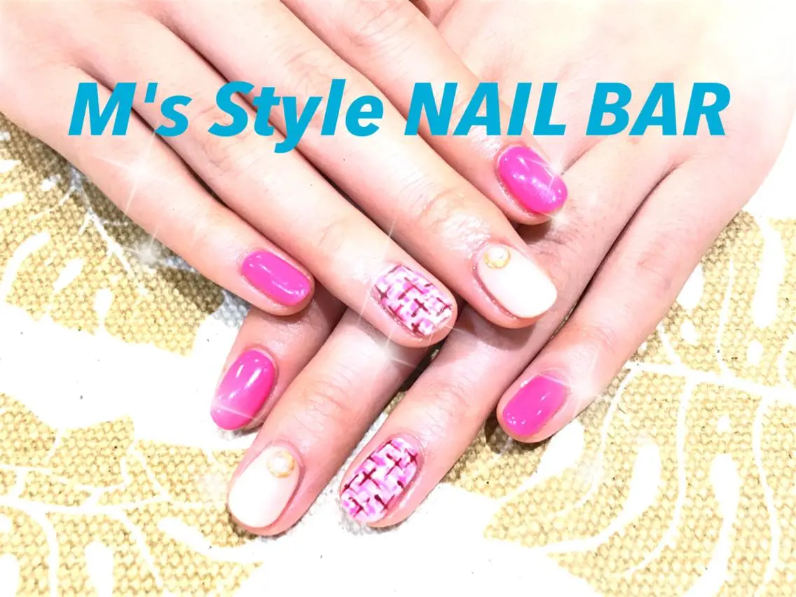 ネイル ツイードネイル ハンドネイル M's Style NAIL BARのネイルデザイン
