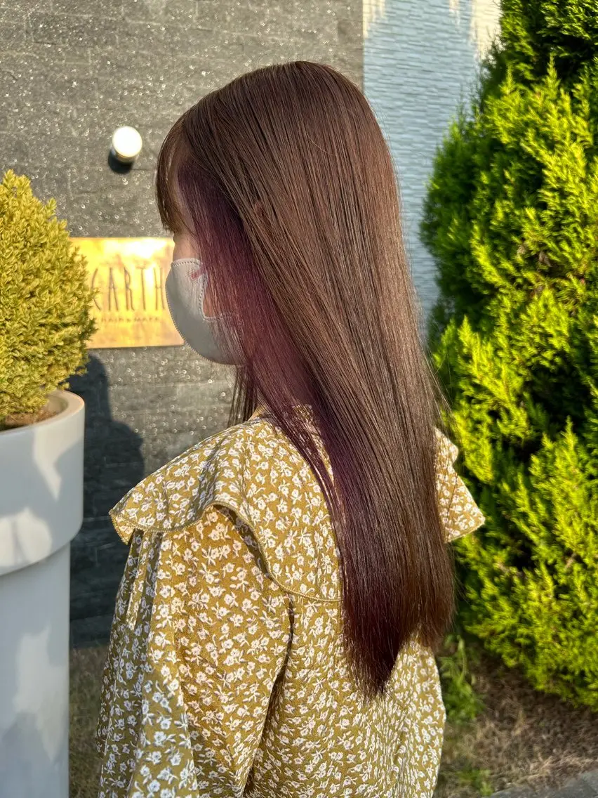 ロング カラー 海外カラー白髪ぼかし ティファニーサユリのヘアスタイル