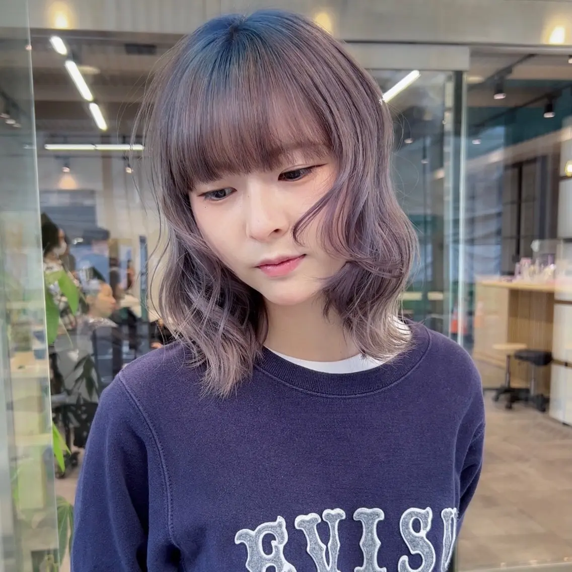 ミディアム カラー 透明感カラー ヘアカラー デザインカラー 🥨HAZUKiのヘアスタイル