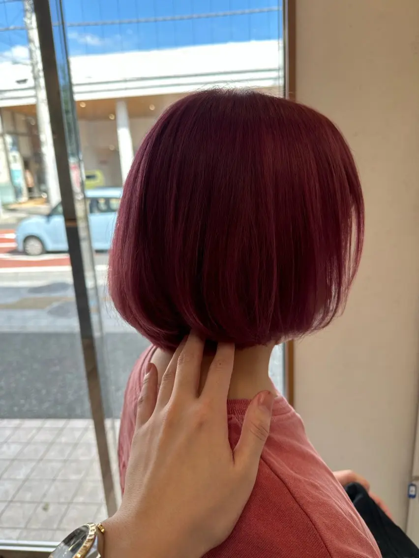 ショート カラー ピンクカラー ボブ カット ヘアカラー トリートメント TELA HAIR 副代表RIKUのヘアスタイル