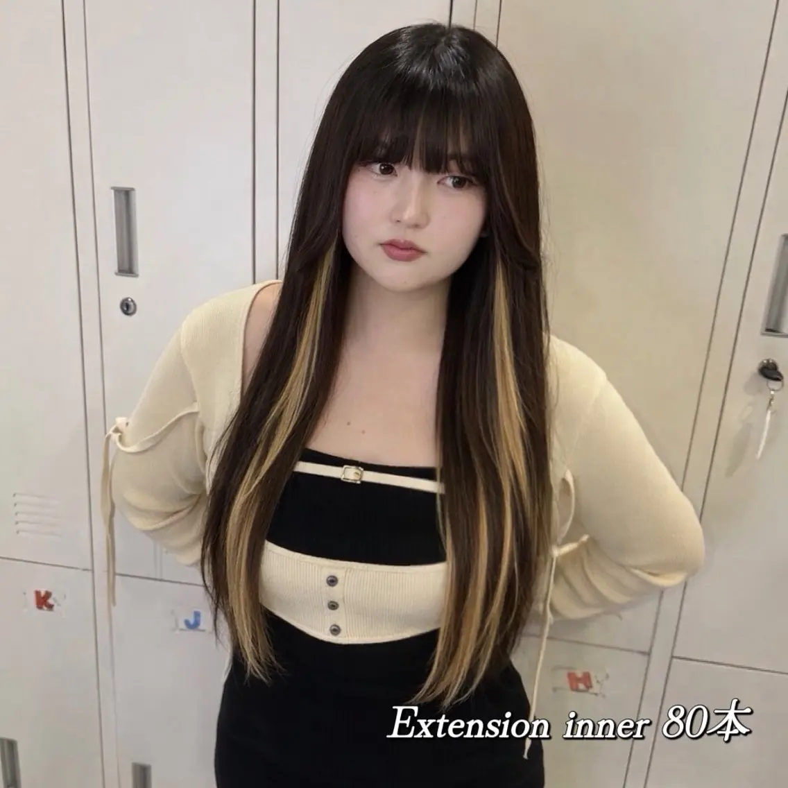 ロング カラー ヘアカラー エクステ 🦋REISA🦋 エクステ×ハイトーンのヘアスタイル