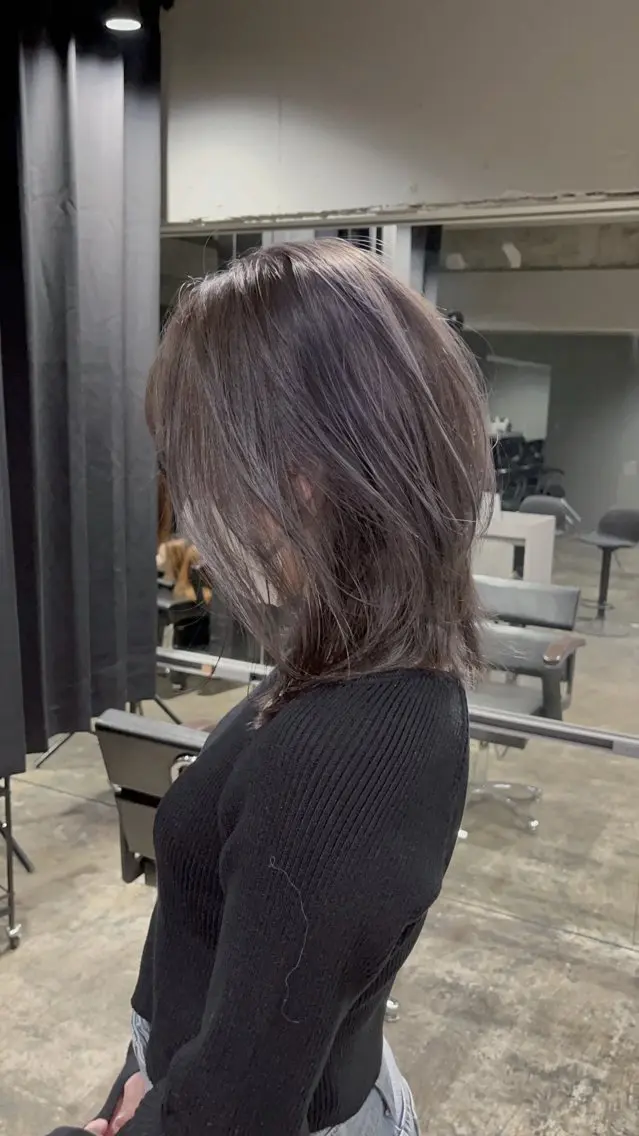 セミロング 渋谷ケアブリーチ ❤️‍🔥徳田空悟のヘアスタイル