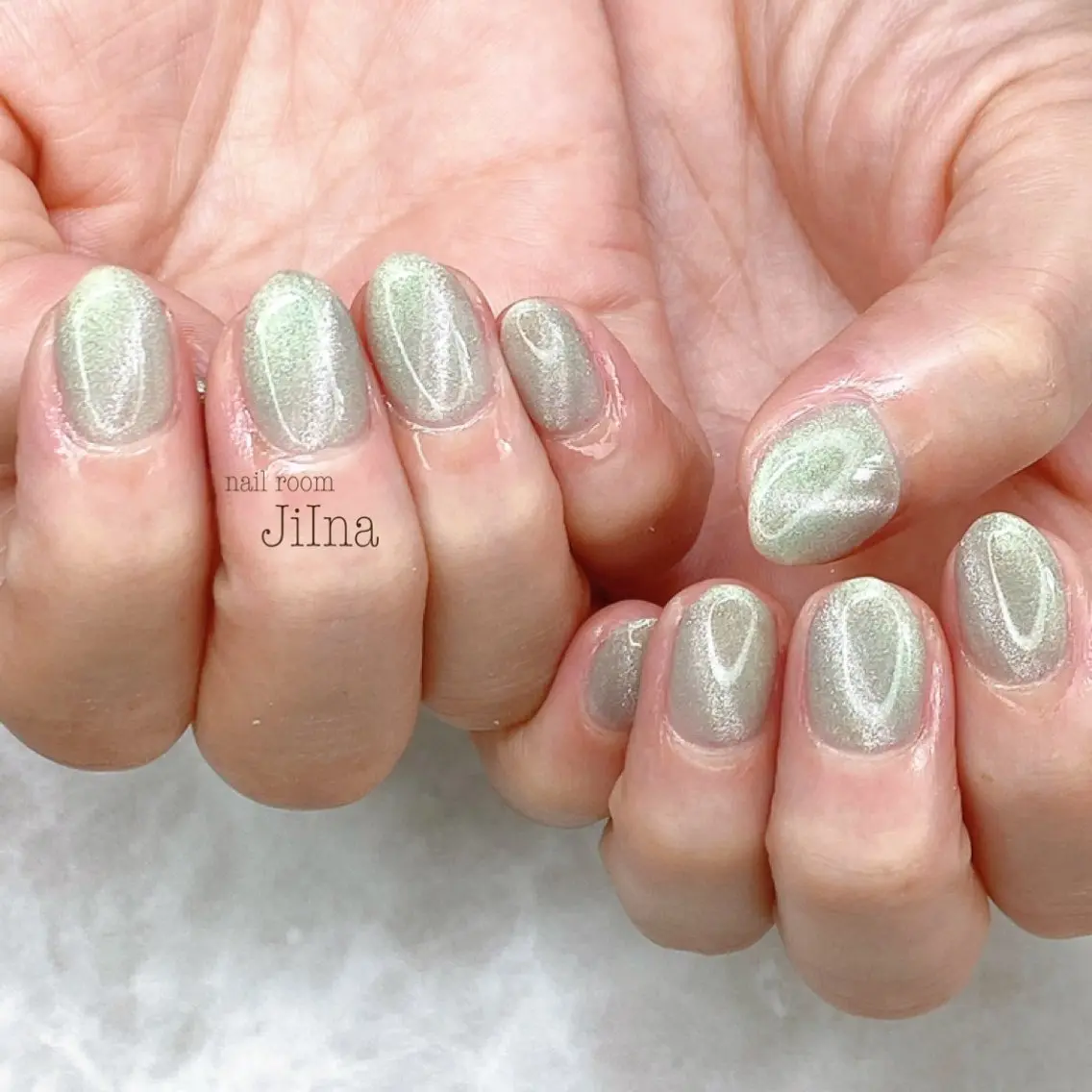 ネイル マグネットネイル マグネットワンカラー ワンカラーネイル JiIna nailのネイルデザイン