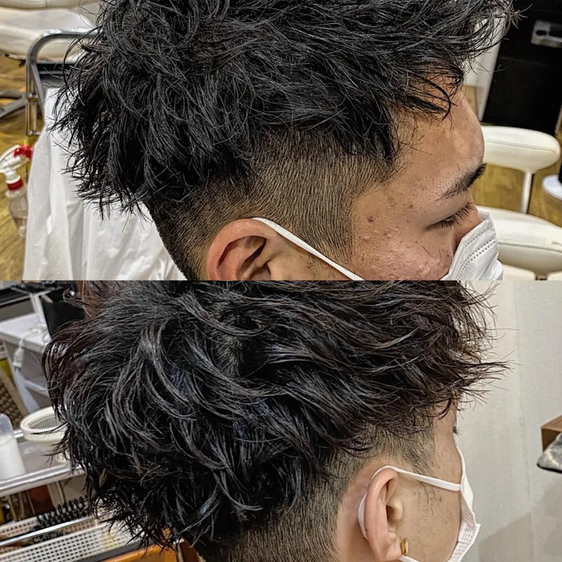 パーマ メンズ 原田 涼矢のヘアスタイル