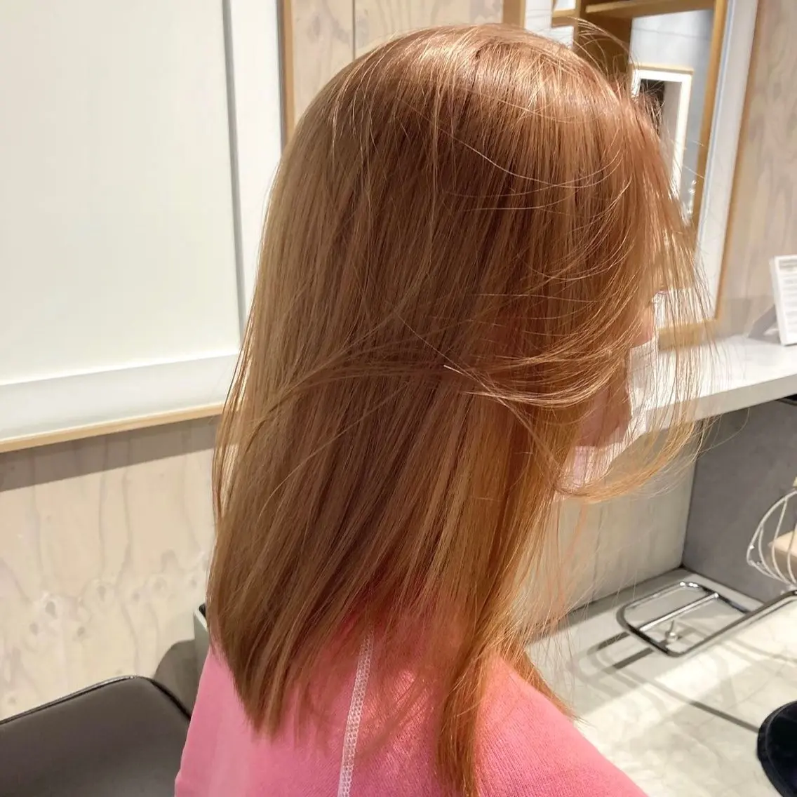 ミディアム カラー ヘアカラー トリートメント ボブ/レイヤー/ ハッシュカット/河内のヘアスタイル