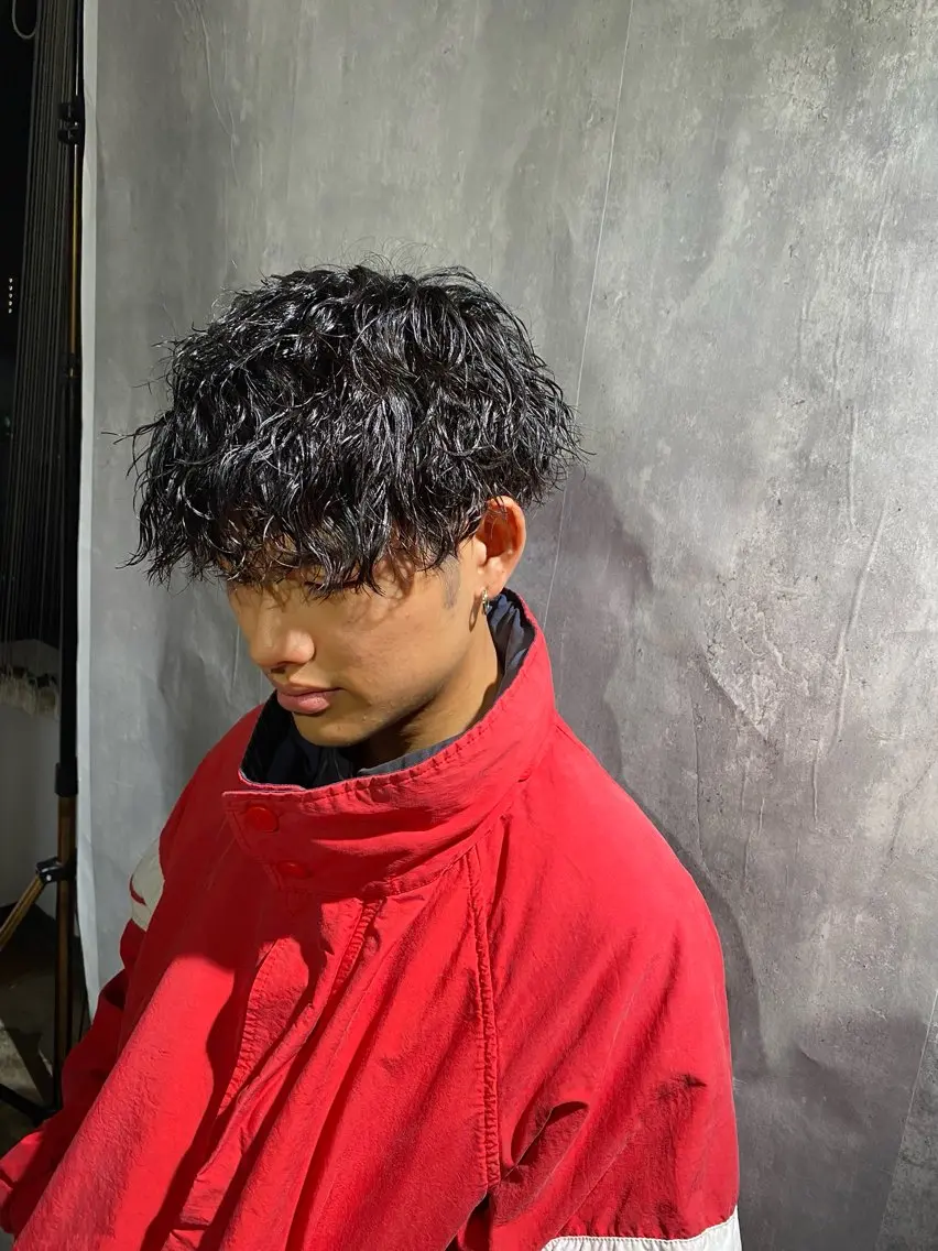 パーマ メンズ メンズパーマ 波巻きパーマ メンズパーマ 特化/中川拓也のヘアスタイル