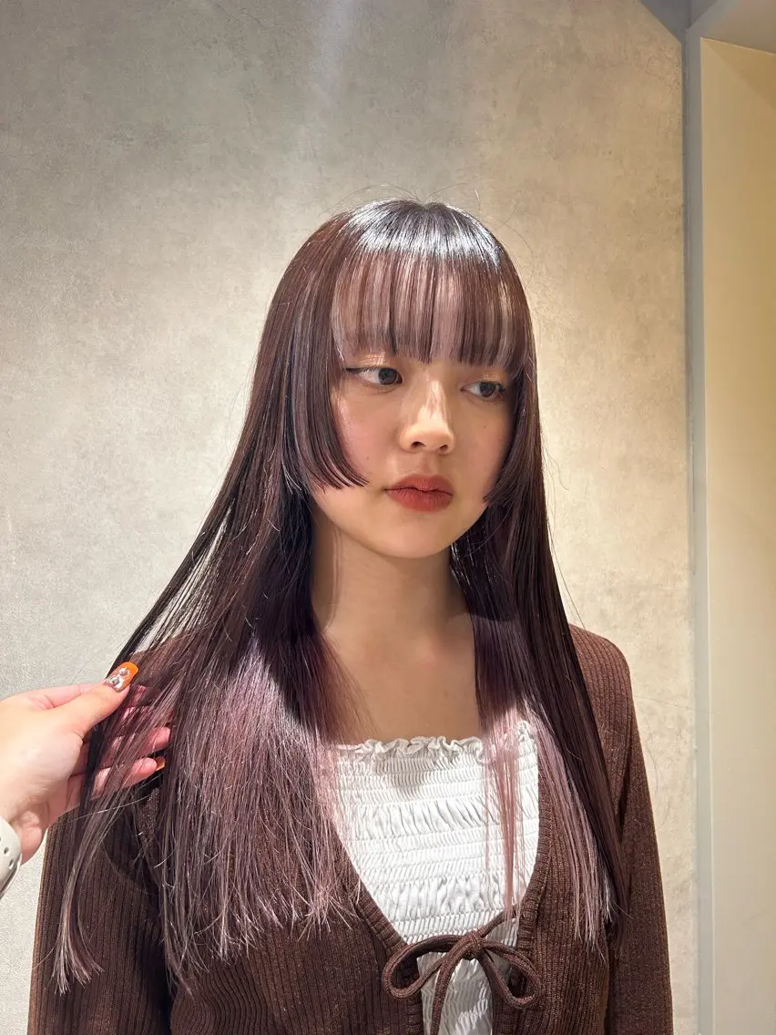 ロング カラー ブリーチ ヘアカラー ayano/パーマ/ 暖色カラーのヘアスタイル